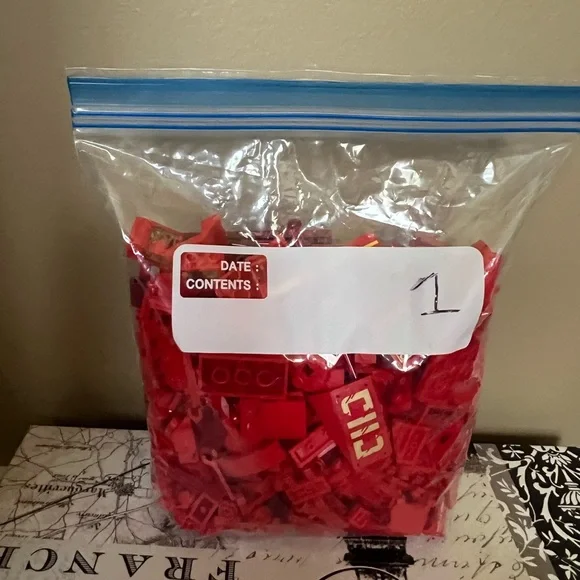 LEGO Small Red Accessories , Spare Parts And Small Brick Pieces. 12oz - Picture 2 of 12